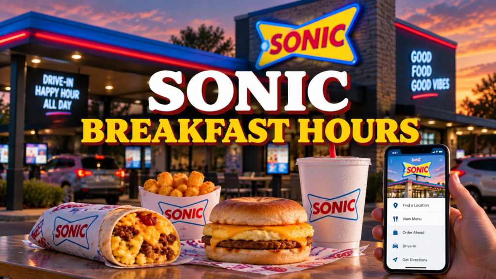 Sonic Breakfast Hours 2026
